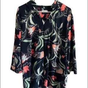 Charter club Woman’s tunic  XL long sleeve blouse